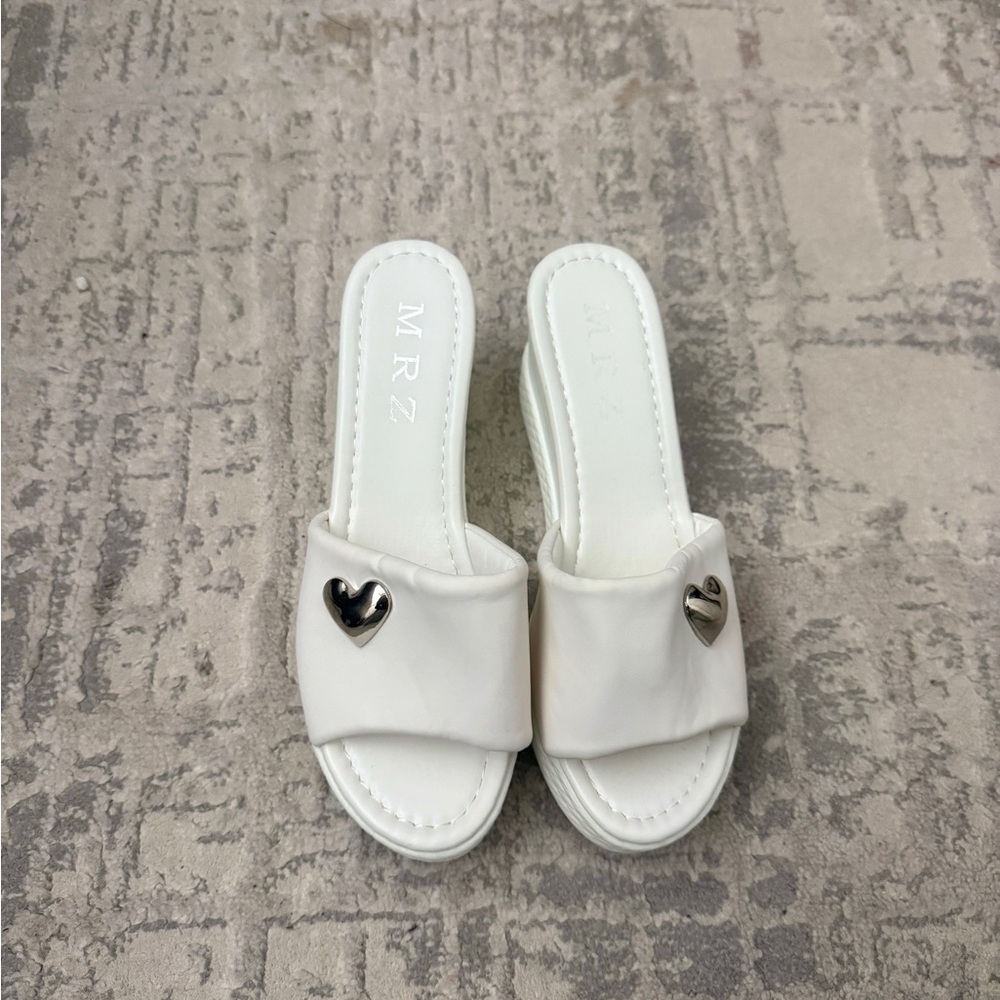 White Wedge Sandals